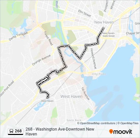 268 Bus Line Map