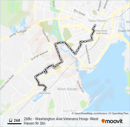 268 Bus Line Map