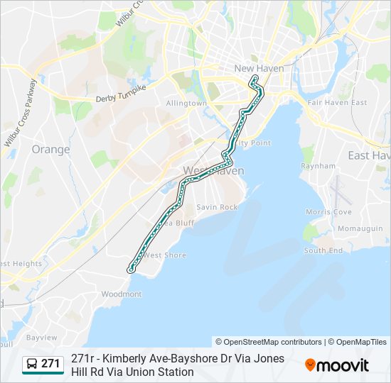 271 bus Line Map