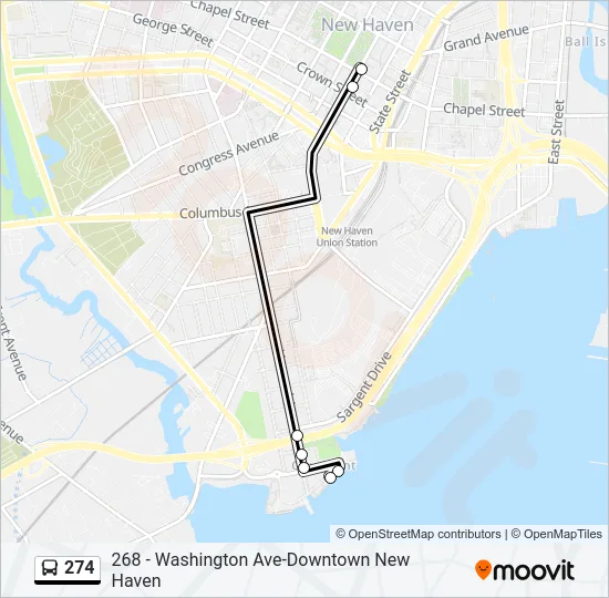 274 Bus Line Map