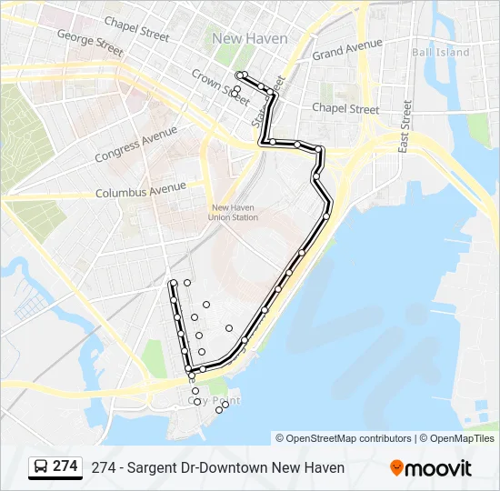 274 Bus Line Map