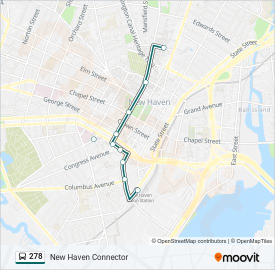 278 bus Line Map