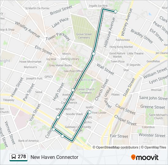 278 bus Line Map