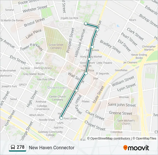 278 Bus Line Map