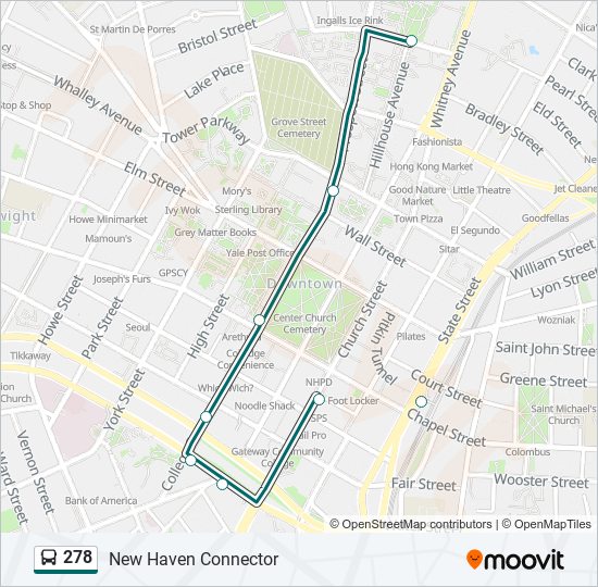 Mapa de 278 de autobús