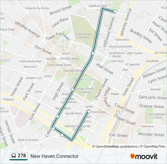278 Bus Line Map