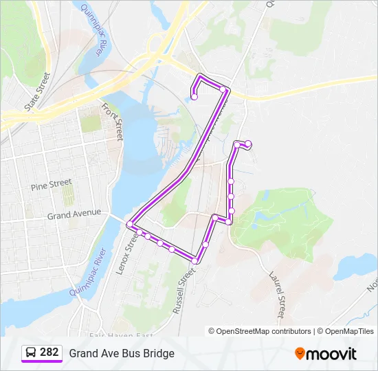 282 Bus Line Map