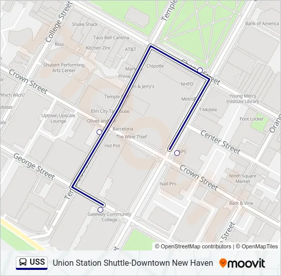 USS Bus Line Map