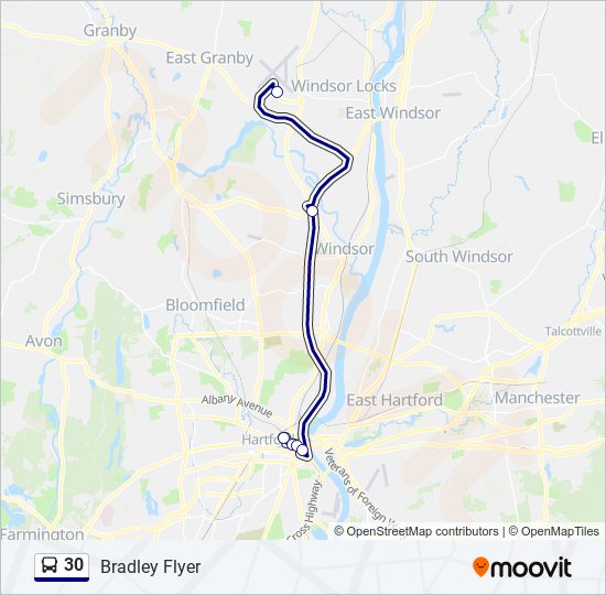 30 bus Line Map