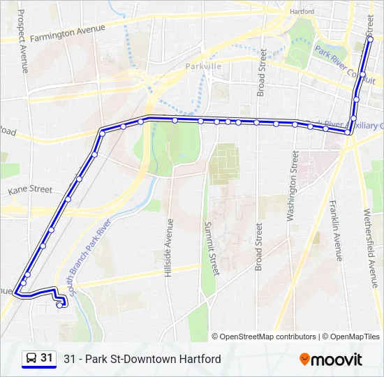 31 Bus Line Map