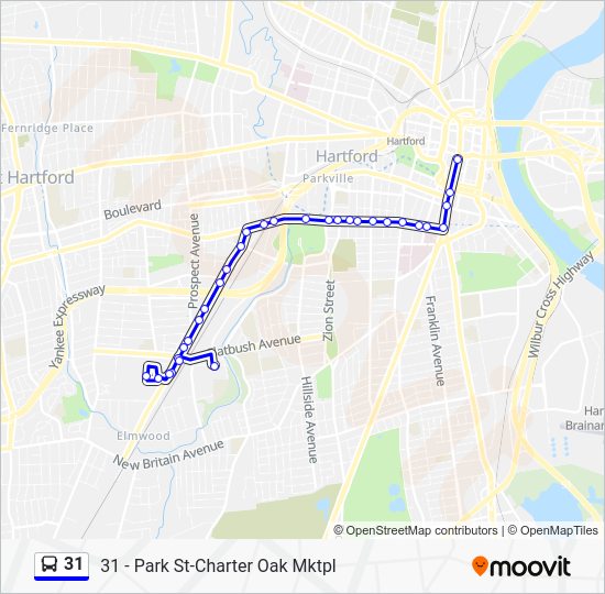 Ruta 31: horarios, paradas y mapas - 31 - Park St-Charter Oak Mktpl ...