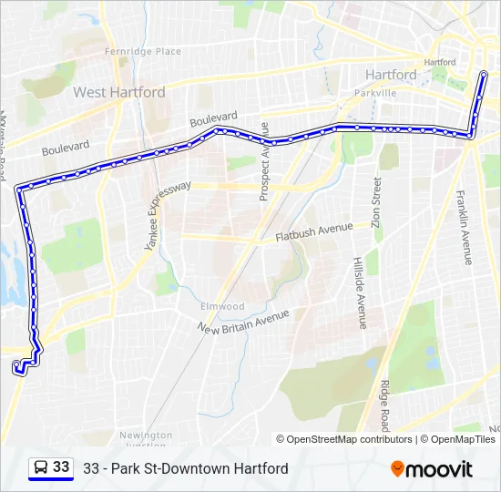 33 Bus Line Map