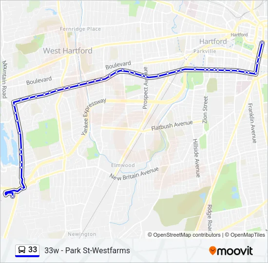 33 Bus Line Map