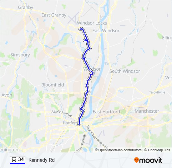 Mapa de 34 de autobús