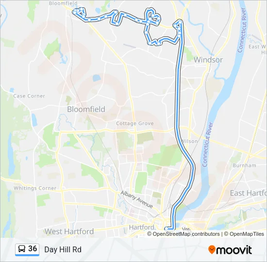 36 Bus Line Map
