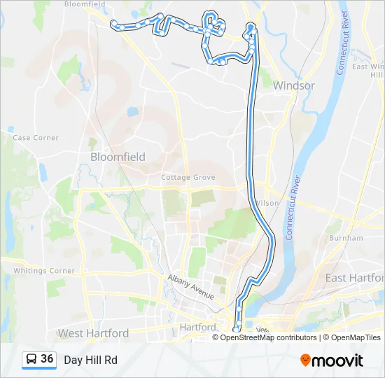 36 Bus Line Map