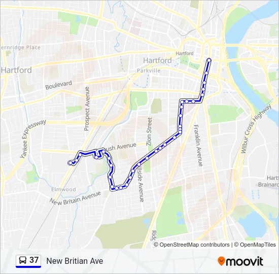 37 Bus Line Map