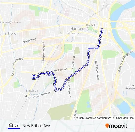 37 Bus Line Map