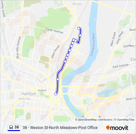 38 Bus Line Map