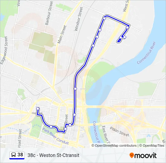 38 Bus Line Map