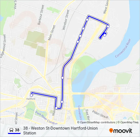 38 Bus Line Map