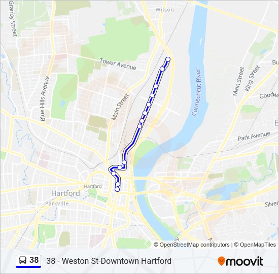 38 Bus Line Map