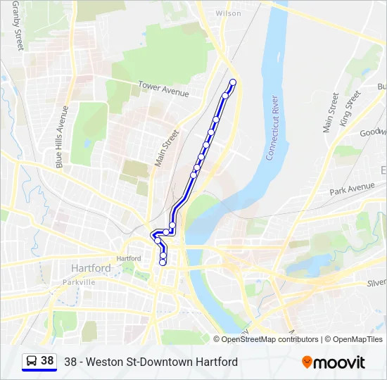 38 Bus Line Map
