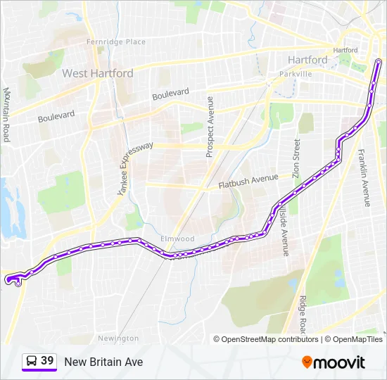 39 Bus Line Map