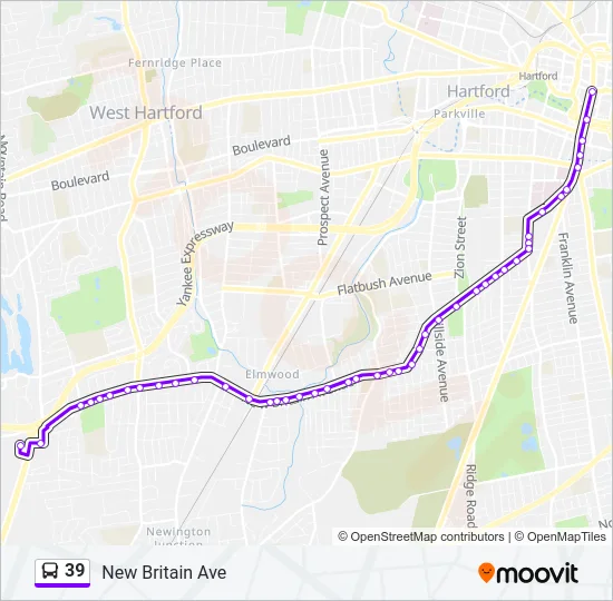 39 Bus Line Map