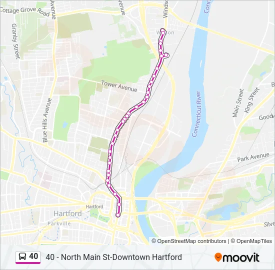 40 Bus Line Map