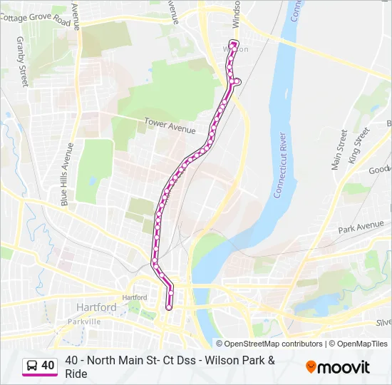 40 Bus Line Map