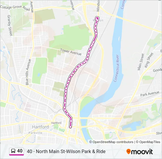 40 Bus Line Map