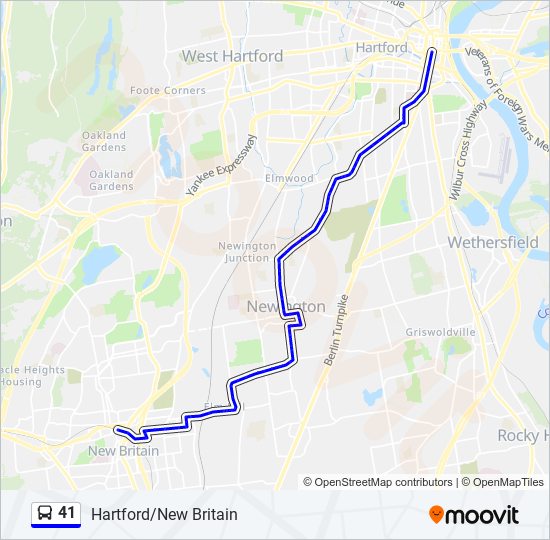 41 bus Line Map