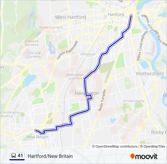 41 Bus Line Map