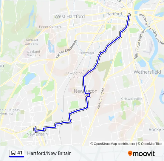 41 Bus Line Map