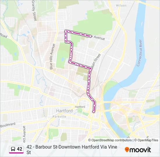 42 Bus Line Map