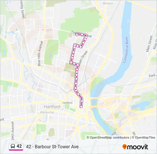 42 Bus Line Map