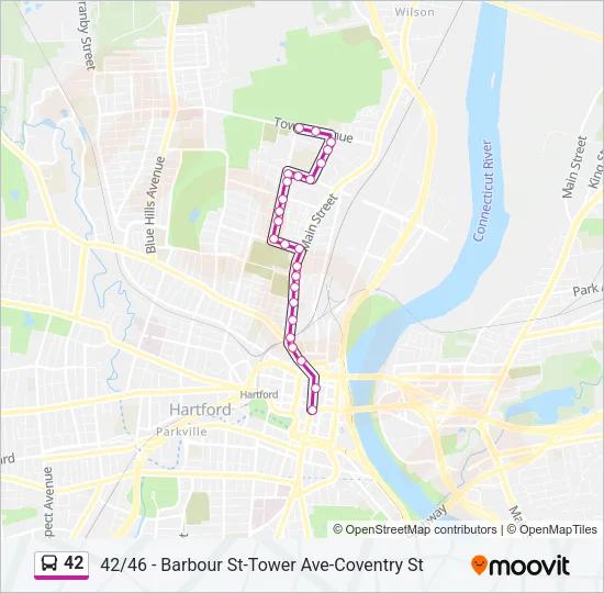 42 Bus Line Map