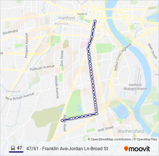 Mapa de 47 de autobús