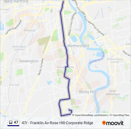 47 Bus Line Map