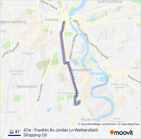 47 Bus Line Map