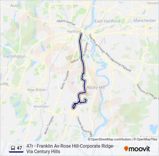 Mapa de 47 de autobús