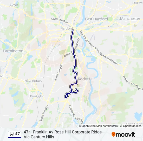47 Bus Line Map
