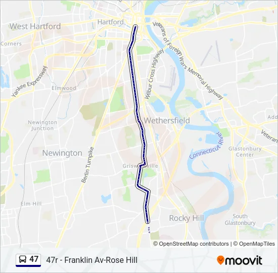 47 Bus Line Map