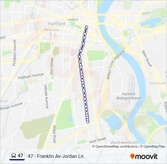 47 Bus Line Map