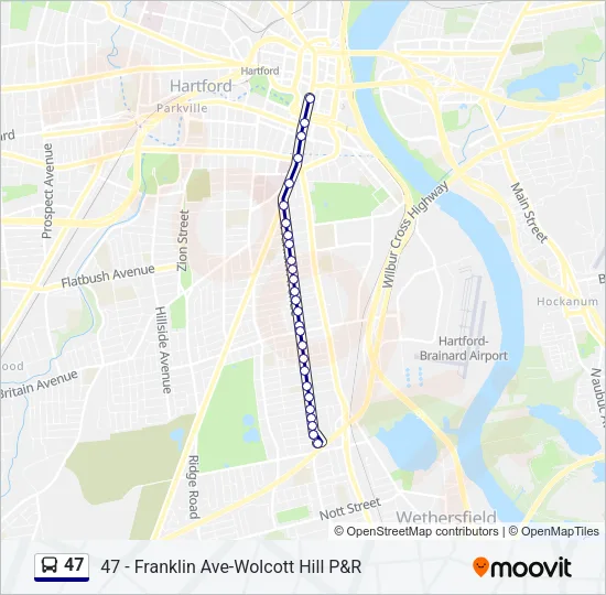 47 Bus Line Map