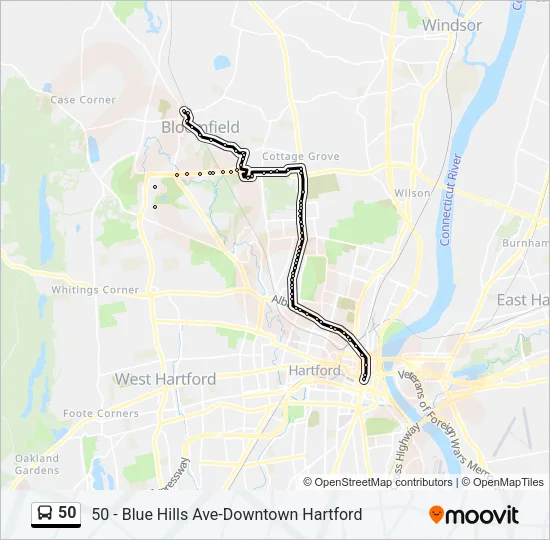 50 Bus Line Map