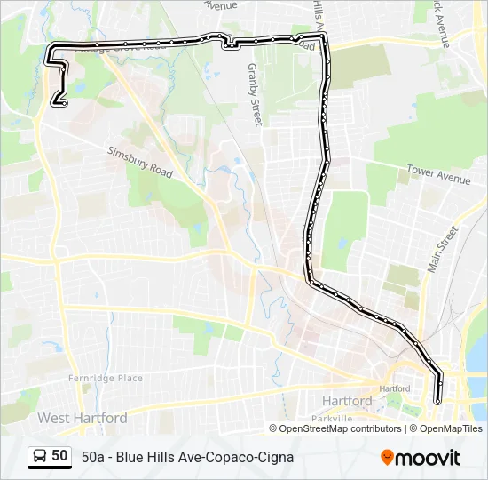 50 Bus Line Map