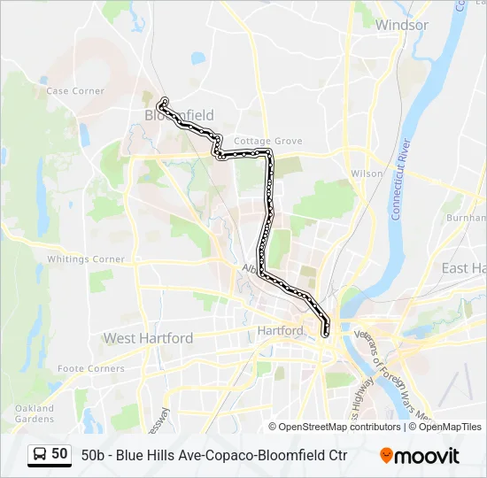 50 Bus Line Map