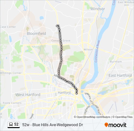 52 bus Line Map